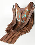American Darling Hobo Hair On Genuine Leather Women Bag Western Handbag Purse