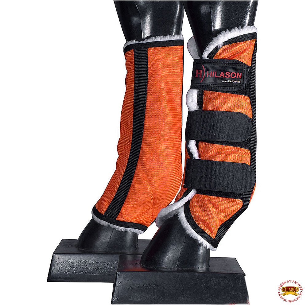 Hilason Horse Fly Boots Uv Protection Fleece Lined Plaid