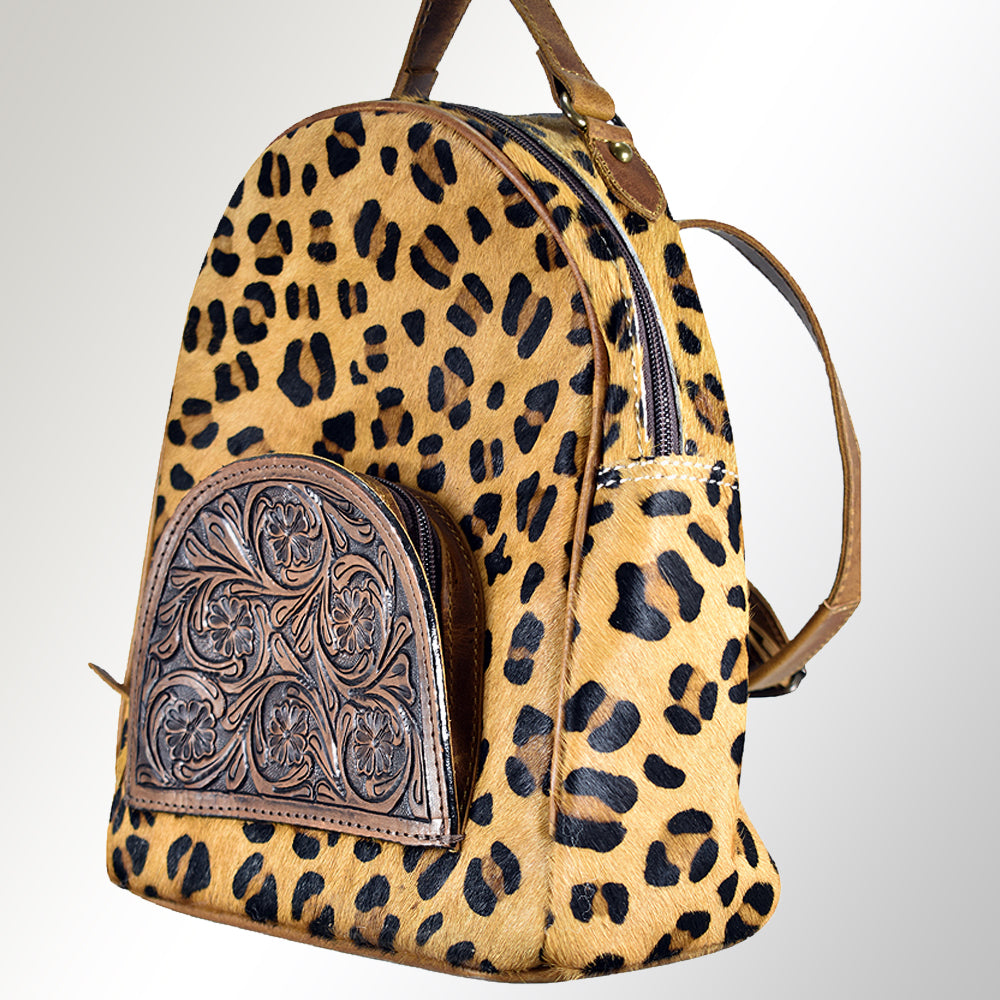 American Darling Hand Tooled Hair On Genuine Leather Women Bag Western Handbag Purse