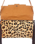 American Darling ADBG359CHE Envelope Hand Tooled Hair On Genuine Leather Women Bag Western Handbag Purse