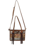 American Darling Tote Bag Handcrafted Hair-On Cowhide Genuine Leather with Fringes Western Purse