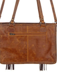 American Darling Tote Bag Handcrafted Hair-On Cowhide Genuine Leather with Fringes Western Purse