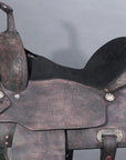 HILASON Western Horse American Leather Flex Tree Trail Saddle Dark Brown