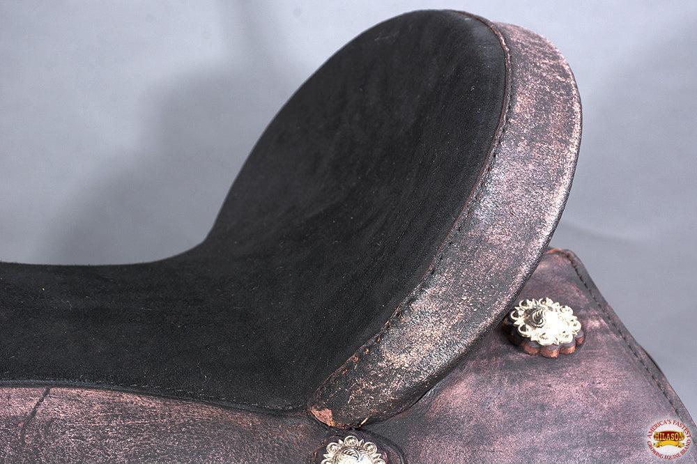 HILASON Western Horse American Leather Flex Tree Trail Saddle Dark Brown