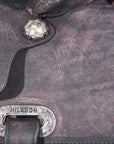 HILASON Western Horse American Leather Flex Tree Trail Saddle Dark Brown
