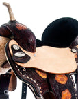 Flex Tree Western Horse Saddle In American Leather Barrel Trail By Hilason