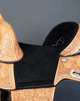 Western Horse Saddle Hilason Treeless Trail Barrel American Leather