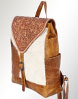 ADBG386TAW American Darling Hand Tooled Hair On Genuine Leather Women Bag Western Handbag Purse