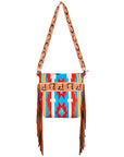 American Darling ADBG215DAR Large Crossbody Hand Tooled Saddle Blanket Genuine Leather Women Bag Western Handbag Purse