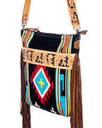American Darling ADBG223DAR Large Crossbody Hand Tooled Saddle Blanket Genuine Leather Women Bag Western Handbag Purse