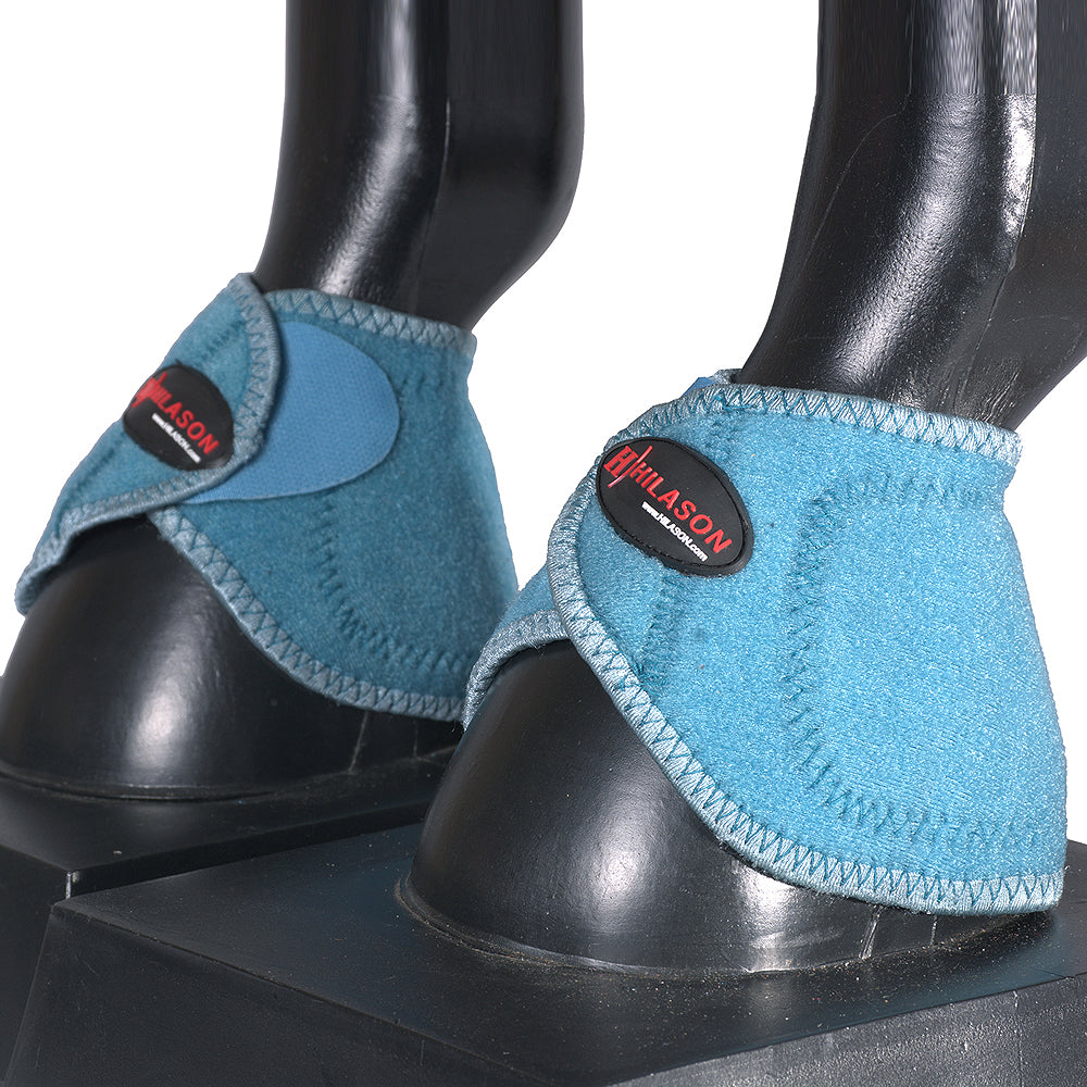 HILASON Bell Boots for Horses No Turn Protection Comfort &amp; Durability Quick Wrap Hook and Loop Jumping Boots Sold in Pairs