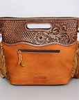 American Darling Clutch Hand Tooled Hair On Genuine Leather Women Bag Western Handbag Purse
