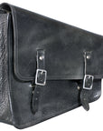 Motorcycle Bike Right Side Saddle Bag Leather Rigid Flap Solo Western
