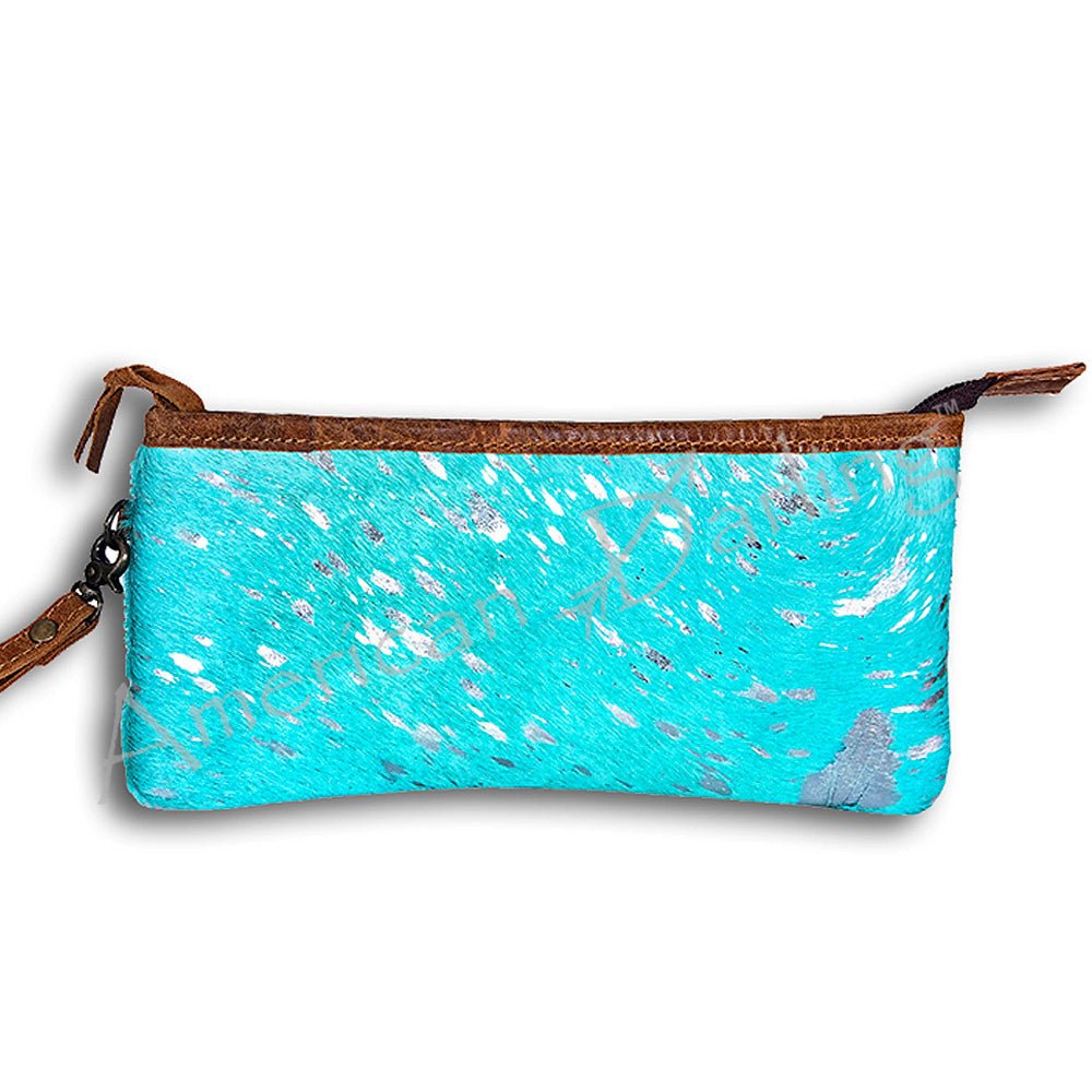 American Darling Wristlet Genuine Leather Women Bag W. Handbag Purse –