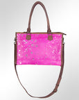 American Darling Briefcase Hair-On Genuine Leather Women Bag Western Handbag Purse