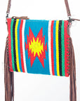 American Darling Saddle Blanket Genuine Leather Women Bag Western Handbag Purse