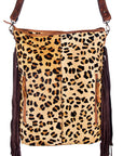 American Darling Large Crossbody Hand Tooled Hair On Genuine Leather Women Bag Western Handbag Purse