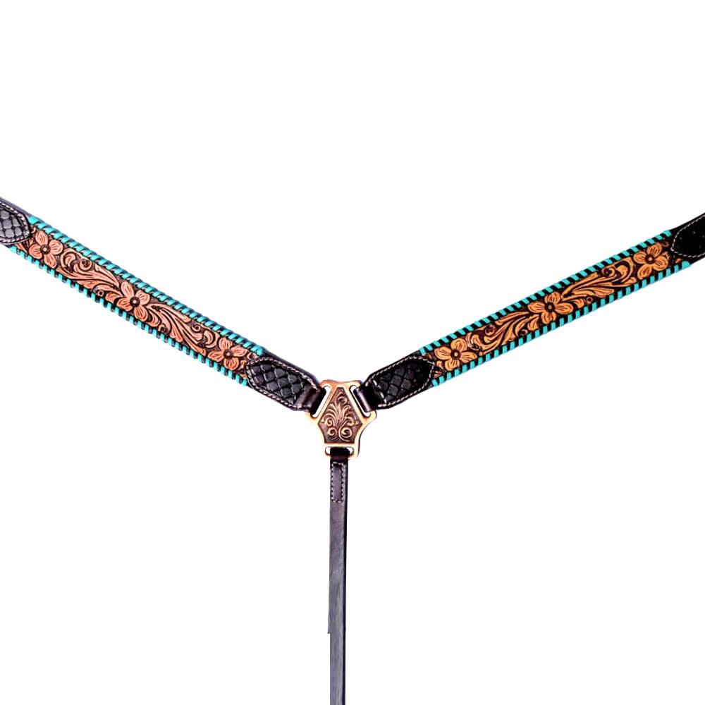 HILASON Western Horse Headstall Breast Collar Spur Strap Set American Leather