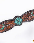 HILASON Western Horse Headstall Breast Collar Spur Strap American Leather Floral