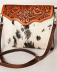 American Darling  Envelope Hand Tooled Hair On Genuine Leather Women Bag Western Handbag Purse