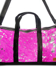 American Darling Handmade Leather Duffle Bag for Women, Cowhide Travel Handbag with Shoulder Strap