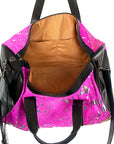 American Darling Handmade Leather Duffle Bag for Women, Cowhide Travel Handbag with Shoulder Strap