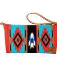 American Darling ADBG344DAR9 Wristlet Saddle Blanket Genuine Leather Women Bag Western Handbag Purse