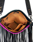 American Darling ADBGS192PKACSL Messenger Hair On Genuine Leather Women Bag Western Handbag Purse