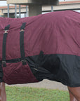 Hilason 1200D Turnout Light Winter Waterproof Rain Sheet Horse Sheet Black