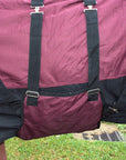 HILASON 600D Winter Waterproof Poly Horse Blanket Belly Wrap Wine Black | Turnout Blankets for Horses