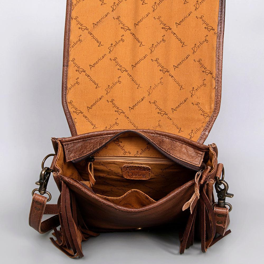 American Darling ADBG396 Large Crossbody Hand Tooled Genuine Leather Women Bag Western Handbag Purse