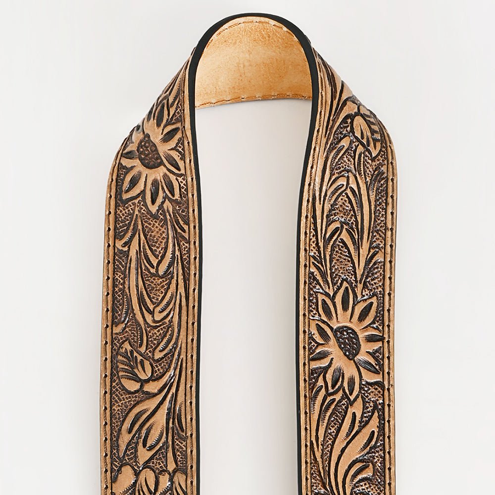 Handcrafted Leather Tooled Purse Strap For Wallet Clutch And Phone Accessories Everyday