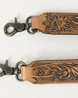 Handcrafted Leather Tooled Purse Strap For Wallet Clutch And Phone Accessories Everyday