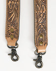 Handcrafted Leather Tooled Purse Strap For Wallet Clutch And Phone Accessories Everyday