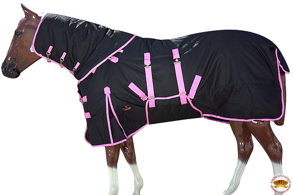 Hilason 1200D Waterproof Winter Horse Turnout Blanket Neck Cover Belly Wrap