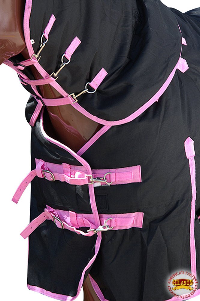 Hilason 1200D Waterproof Winter Horse Turnout Blanket Neck Cover Belly Wrap