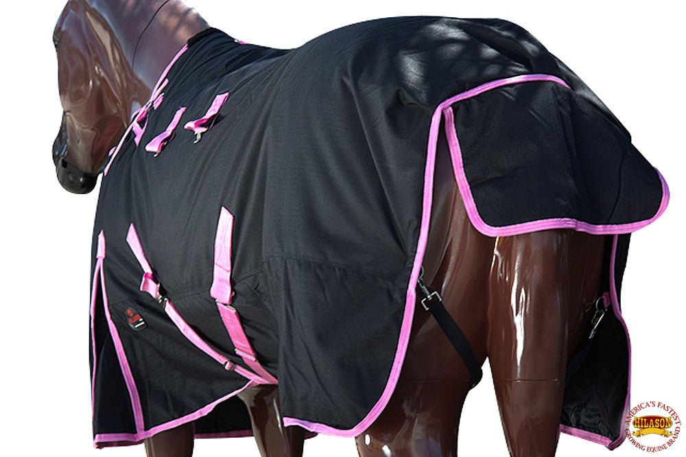 Hilason 1200D Waterproof Winter Horse Turnout Blanket Neck Cover Belly Wrap