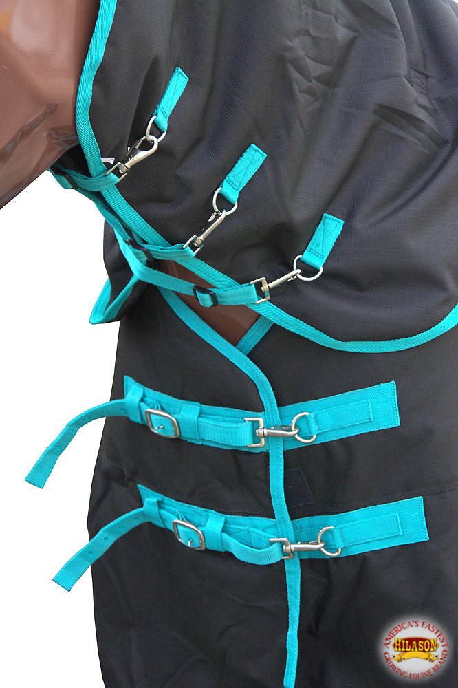 Hilason 1200D Waterproof Winter Horse Turnout Blanket Neck Cover Belly Wrap