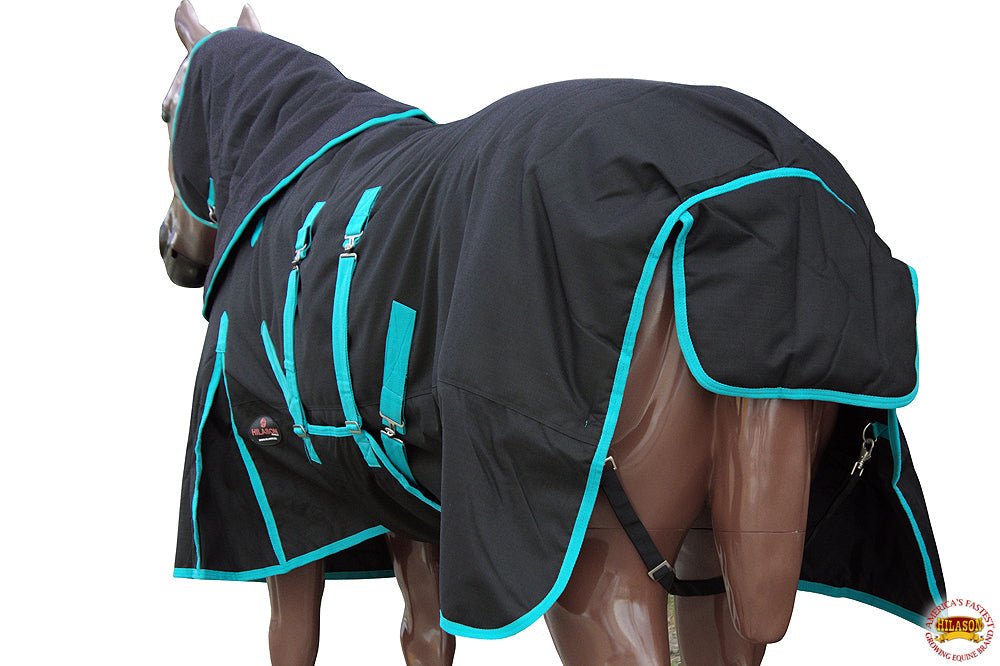 Hilason 1200D Waterproof Winter Horse Turnout Blanket Neck Cover Belly Wrap