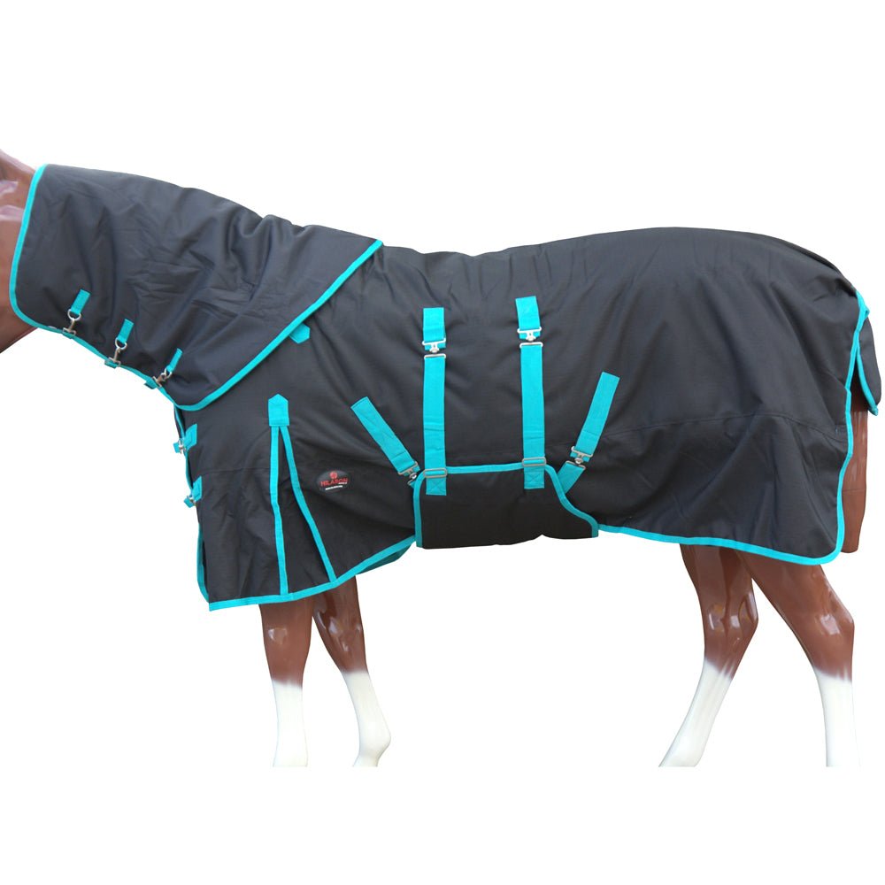 Hilason 1200D Waterproof Winter Horse Turnout Blanket Neck Cover Belly Wrap
