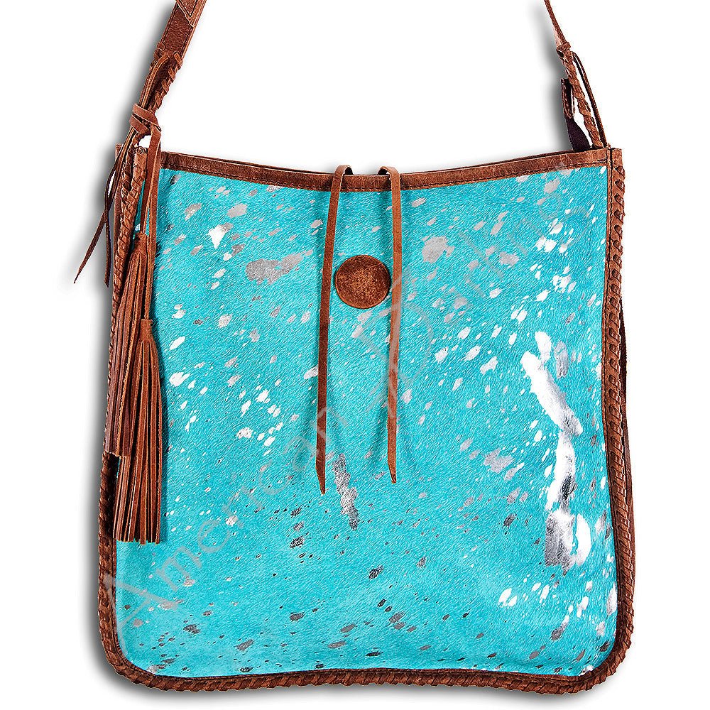 American Darling Messenger Hair-On Genuine Leather women bag western handbag purse