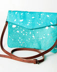 American Darling ADBGS178TRQ Envelope Hair On Genuine Leather Women Bag Western Handbag Purse