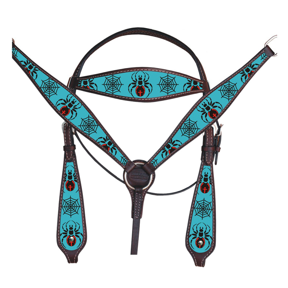 Western Horse Headstall Breast Collar Set American Leather Hilason
