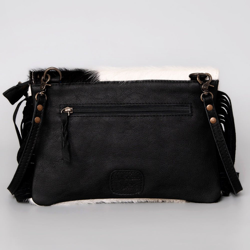 American Darling Hand Tooled Hair-On Genuine Leather Women Bag Western Handbag Purse