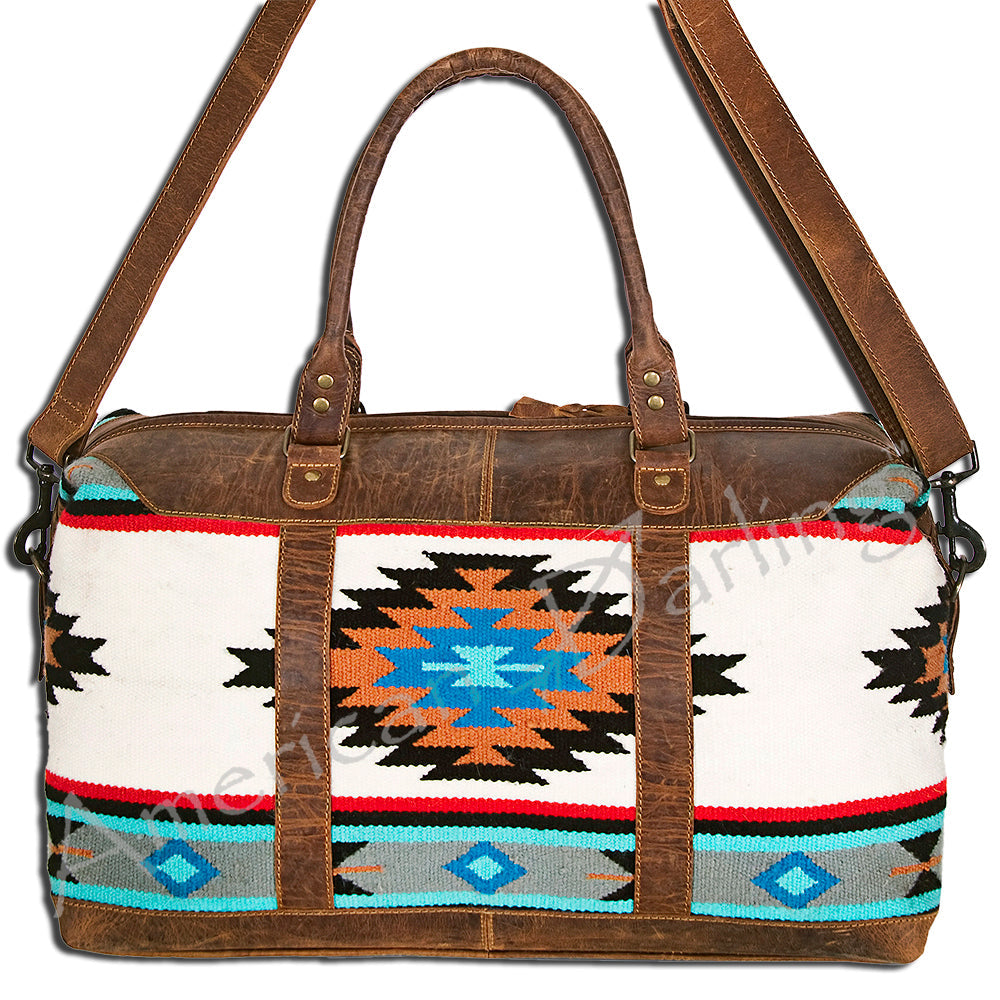 American Darling Duffel Saddle Blanket Genuine Leather Women Bag Western Handbag Purse