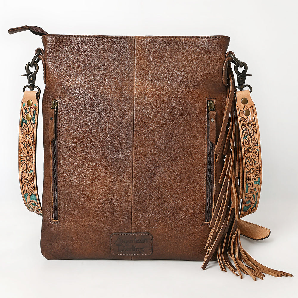 American Darling ADBG469 Chaps Bag Hand Tooled Genuine Leather Women Bag Western Handbag Purse