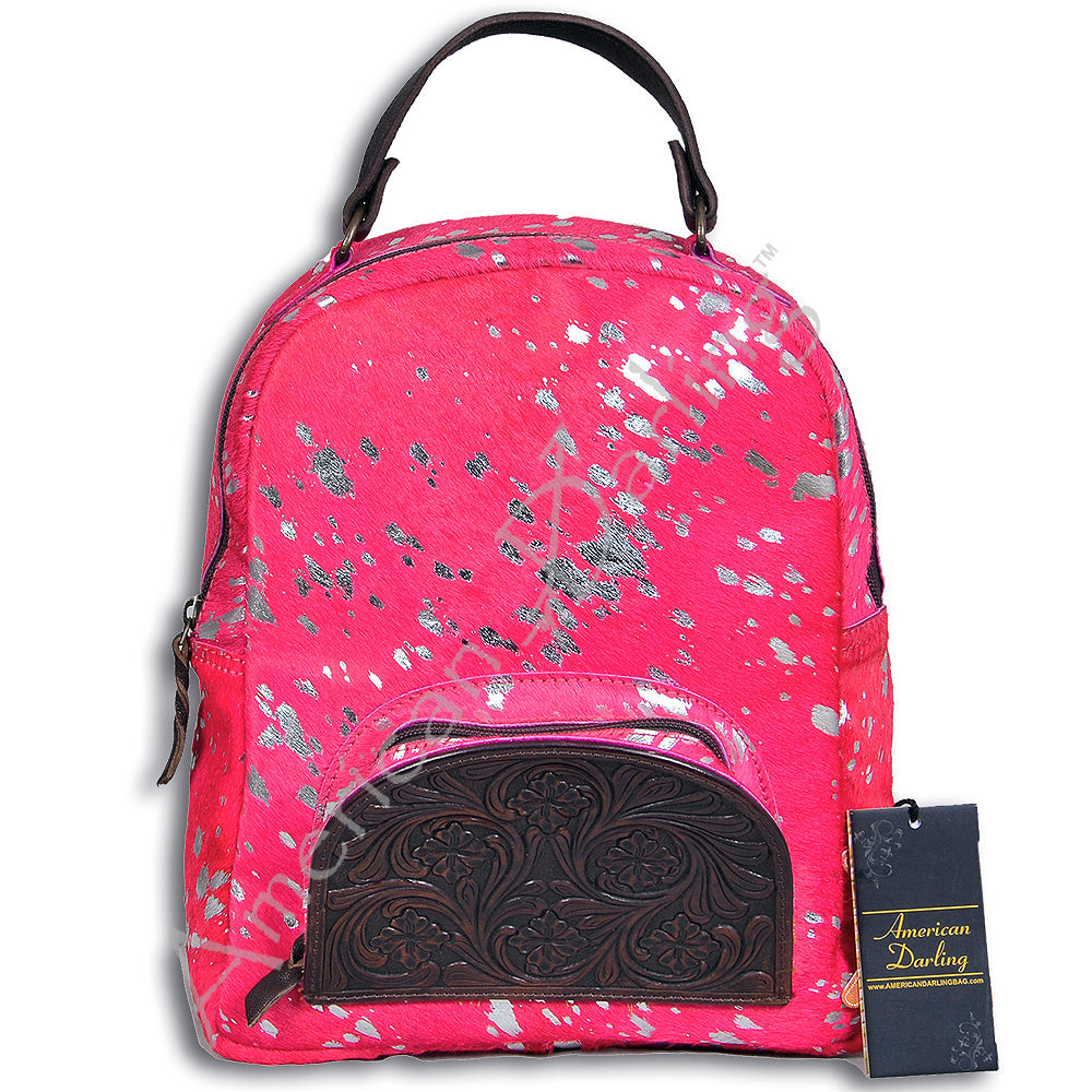 American Darling Hair On Genuine Leather Women Bag Western Handbag Purse