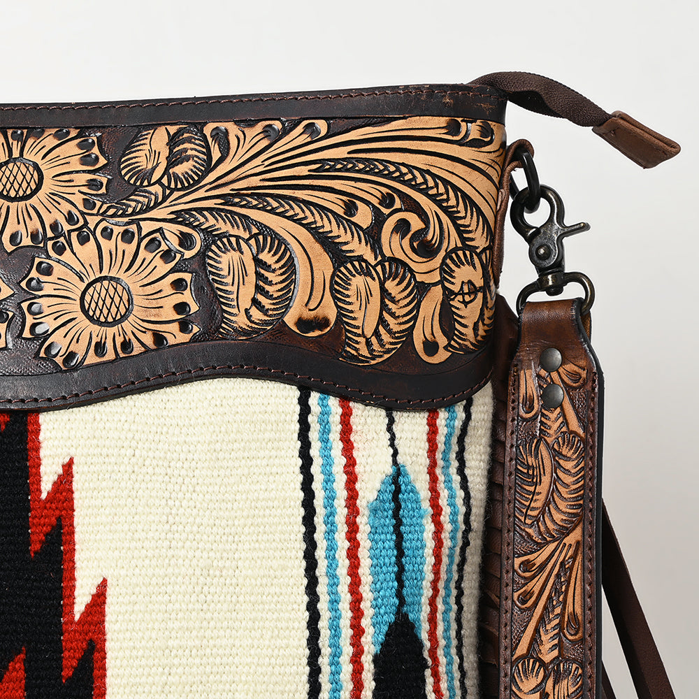 American Darling ADBGZ104 Signature Crossbody Hand Tooled Saddle Blanket Genuine Leather Women Bag Western Handbag Purse