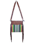 American Darling ADBGZ105R Signature Crossbody Hand Tooled Saddle Blanket Genuine Leather Women Bag Western Handbag Purse