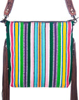 American Darling ADBGZ105R Signature Crossbody Hand Tooled Saddle Blanket Genuine Leather Women Bag Western Handbag Purse